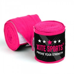 Xite Sports 2.5m Elasticated Hand Wraps Pink