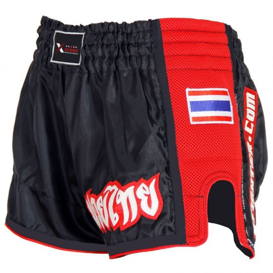 Black And Red Thai Boxing Fighting Shorts 