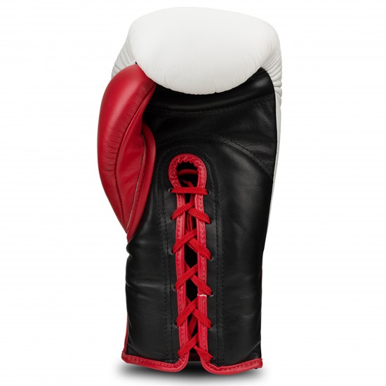 Top Xitesports® Lace Up Boxing Gloves Black/White/Red