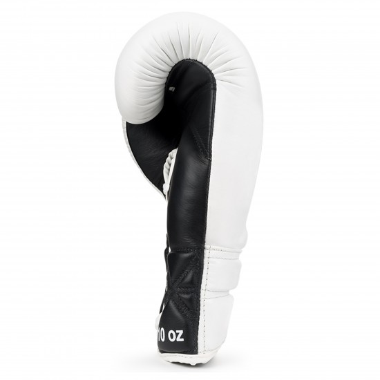 Top Xitesports® Comp Lace Up Boxing Gloves White & Black