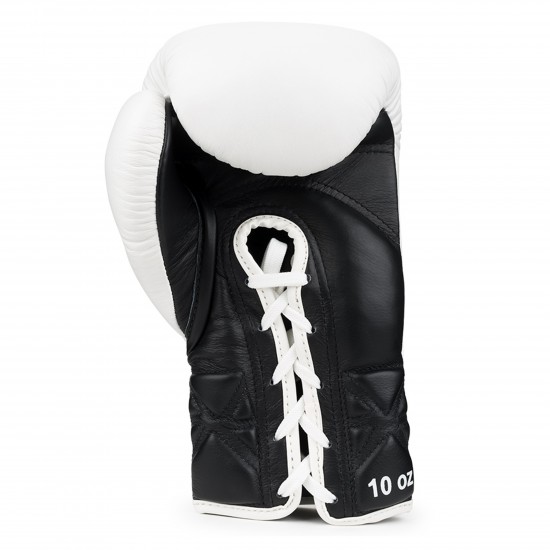 Top Xitesports® Comp Lace Up Boxing Gloves White & Black
