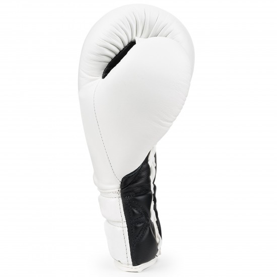 Top Xitesports® Comp Lace Up Boxing Gloves White & Black