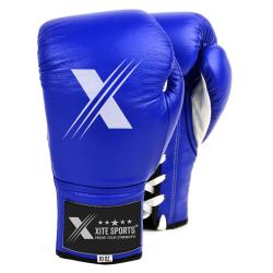 Xitesports® Competition Lace-up Boxing Gloves Blue