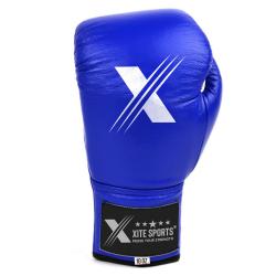 Xitesports® Competition Lace-up Boxing Gloves Blue