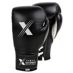 Xitesports® Competition Lace-up Boxing Gloves Black