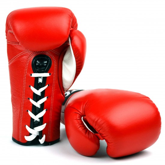 Xitesports® Competition Lace-up Boxing Gloves Red