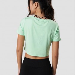 Fashion Women Short Sleeve Crop Top