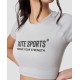 Custom Women Seamless Cropped T-shirt Light Grey 
