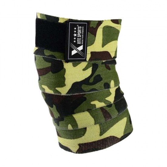 2021 Best Knee Wraps Easy Fit And Washable Army Green Camo Print